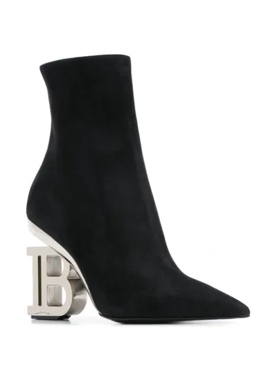 Shop Balmain Nicole Ankle Boots In Black