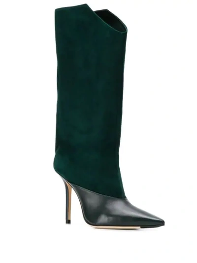 Shop Jimmy Choo Bryndis 100mm Boots In Green