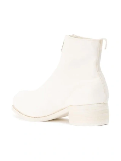 GUIDI ZIPPED ANKLE BOOTS - 白色