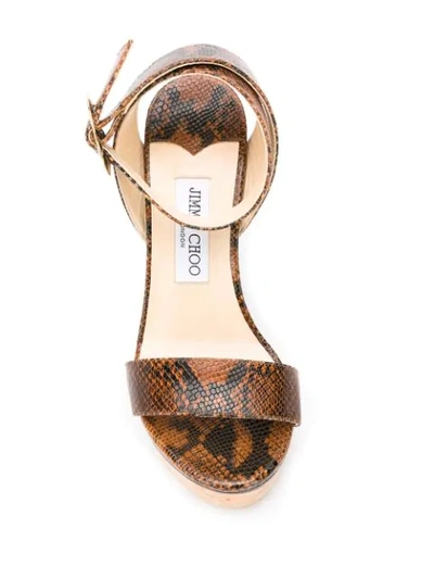 Shop Jimmy Choo Aimee 125 Sandals In Brown