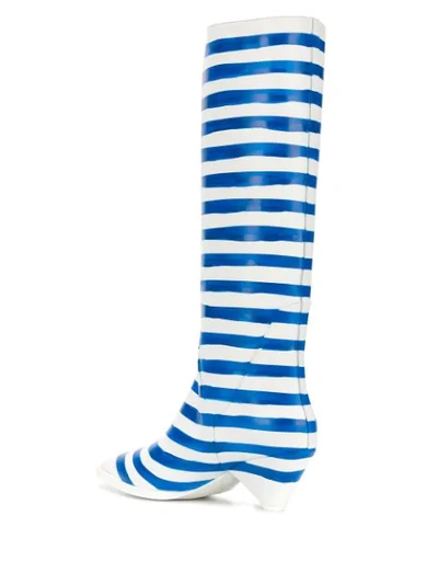 Shop Christian Wijnants Anselm Striped Mid In White