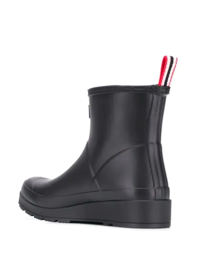 Shop Hunter Play Logo Patch Rain Boots In Black