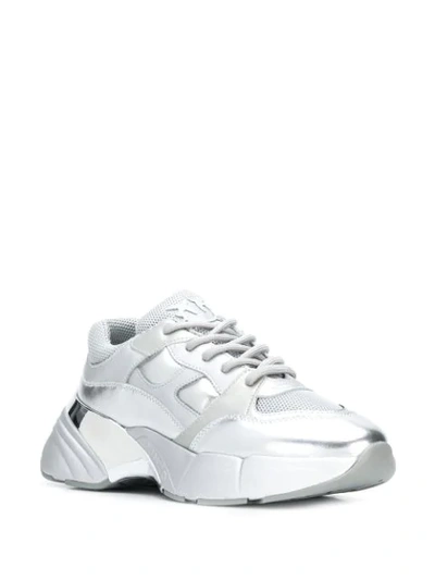 Shop Pinko Shoes To Rock Sneakers In Silver