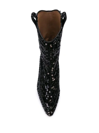 Shop Laurence Dacade Vanessa Sequin Boots In Black