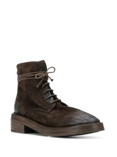 Shop Marsèll Distressed Style Lace-up Boots In Brown