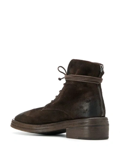 Shop Marsèll Distressed Style Lace-up Boots In Brown