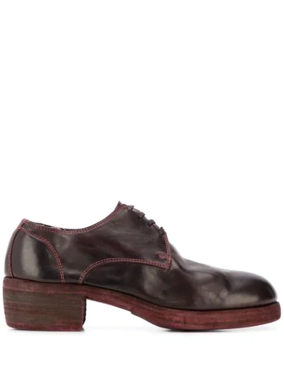Shop Guidi 792z Derby Shoes In Red