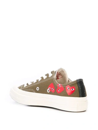 Cdg Play X Converse Unisex Chuck Taylor All Star Multi Heart Low-top  Sneakers In Khaki