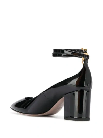 Shop Valentino Double Ankle Strap Pumps In Black