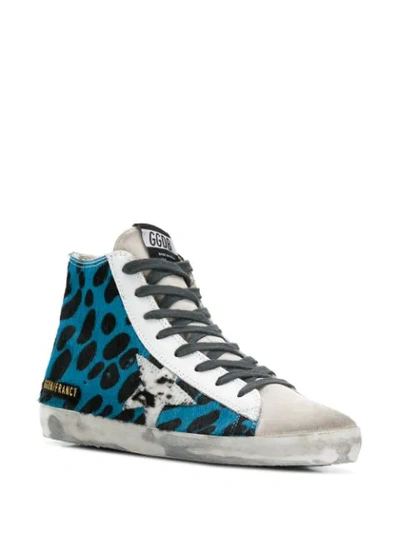 Shop Golden Goose Francy Animal Pattern Sneakers In Blue