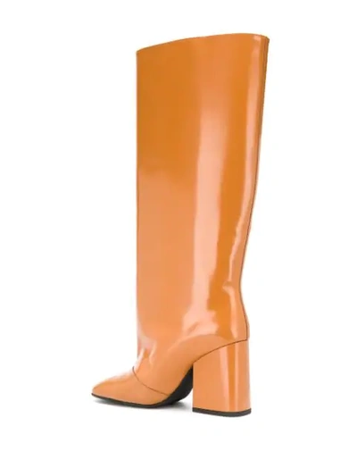 Shop Marni Square-toe Boots In 00m30 Brown