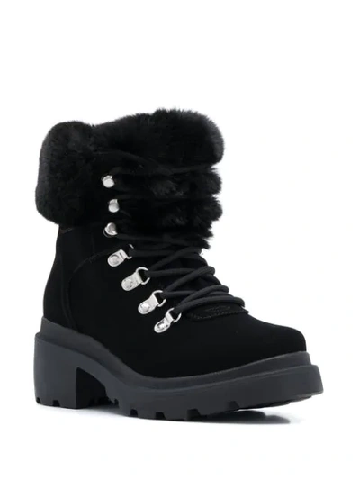 Shop Kendall + Kylie Roan Faux-fur Ankle Boots In Black