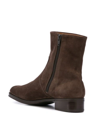 Shop Gravati Zipped Ankle Boots In Brown