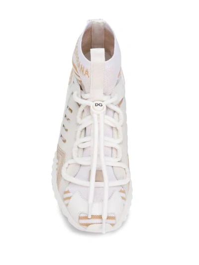 Shop Dolce & Gabbana High-top Sneakers In White