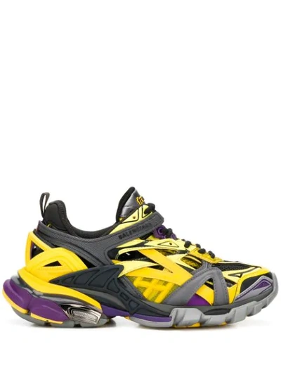 Shop Balenciaga Track.2 Open Sneakers In Yellow