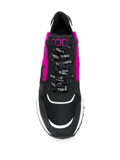 Shop Tod's Low-top Chunky Sneakers In Black