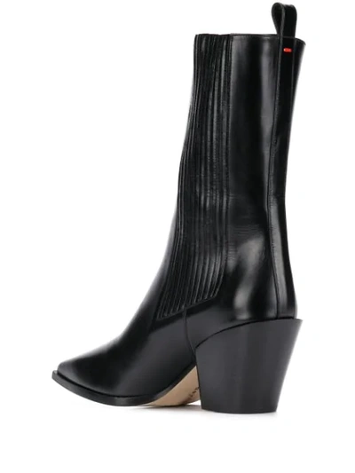 Shop Aeyde Ari Ribbed Ankle Boots In Black