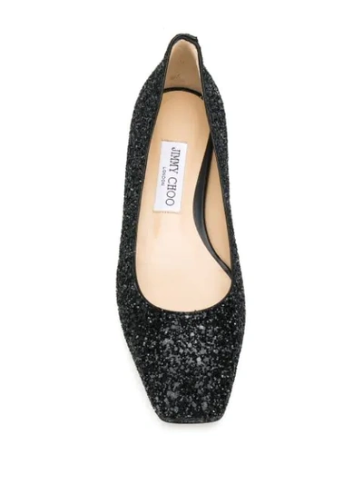 Shop Jimmy Choo Mirele Ballerina Shoes In Black