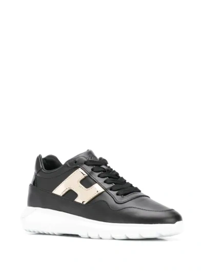 Shop Hogan Interactive³ Low Top Sneakers In Black