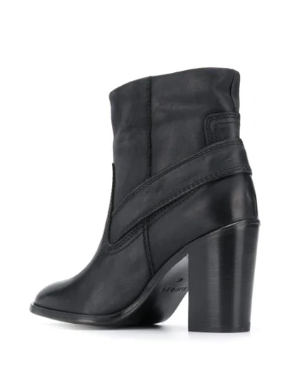 BUCKLE-DETAIL ANKLE BOOTS