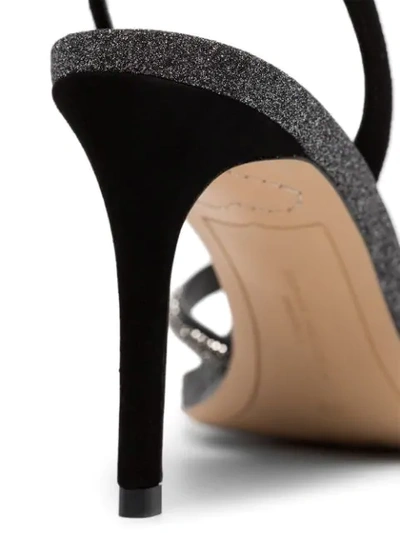 Shop Sophia Webster Giovanna 85mm Crystal-embellished Sandals In Black