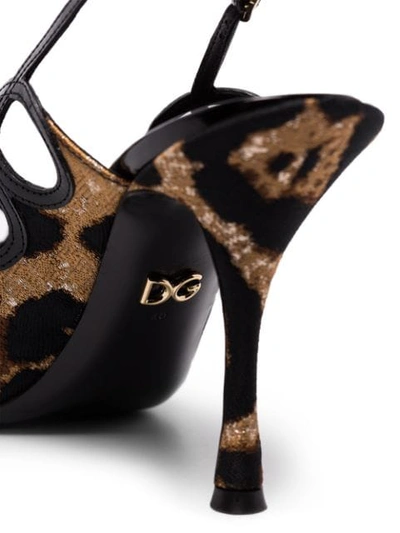 Shop Dolce & Gabbana Lori 90mm Leopard-print Pumps In Neutrals