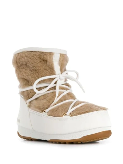Shop Moon Boot Monaco Lace-up Boots In White