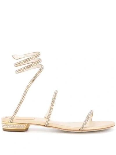 Shop René Caovilla Cleo Sandals In Metallic