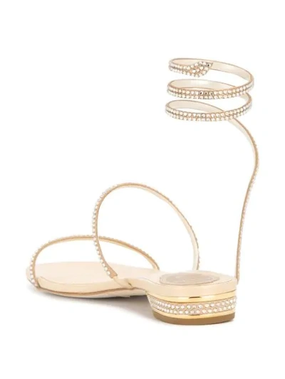 Shop René Caovilla Cleo Sandals In Metallic