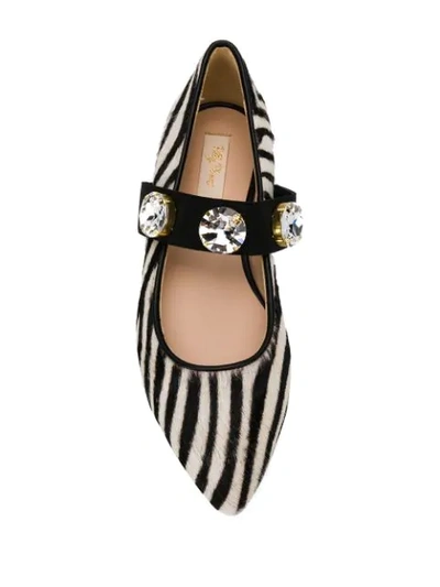 Shop Polly Plume Bonnie Pointed Ballerina Shoes In Black