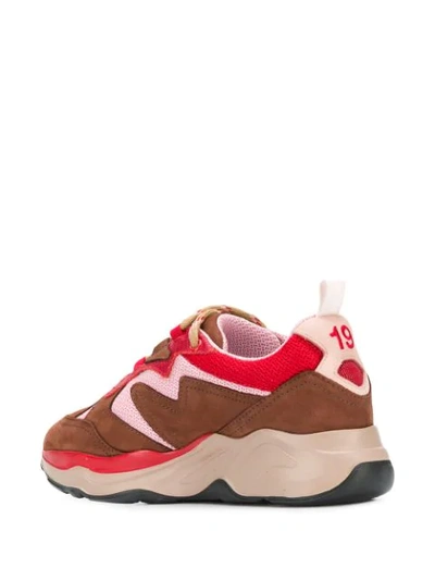 Shop Msgm Chunky Sole Sneakers In Brown