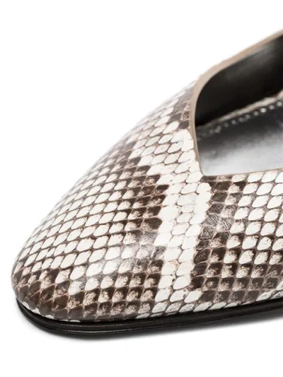 Shop Givenchy Snakeskin Effect 100mm Pumps In Grey