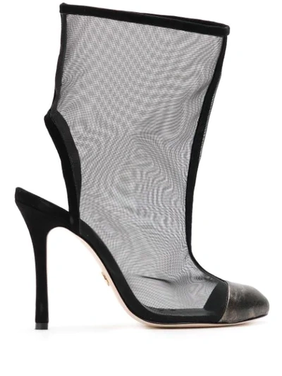 Shop Andrea Bogosian Past Sheer Boots In Black