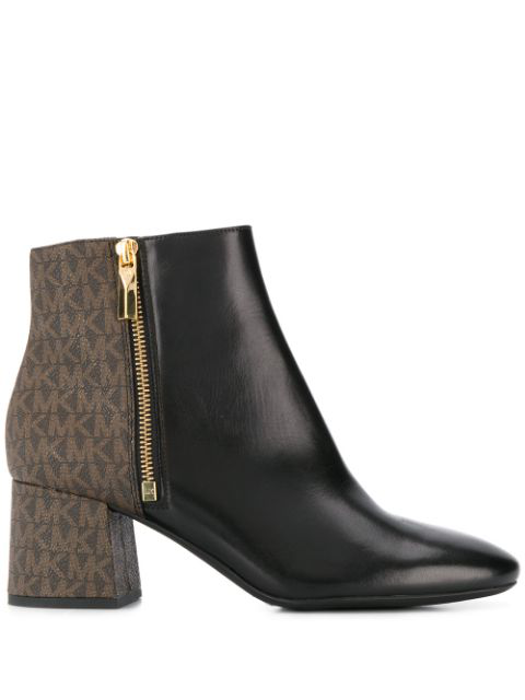 michael kors block heel boots