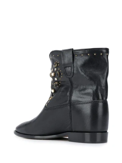 Shop Isabel Marant Cluster Studded Ankle Boots In Black