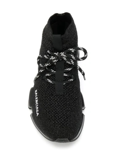 Shop Balenciaga Speed Lace Up Sneakers In Black