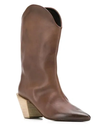 Shop Marsèll Pointed Cowboy Boots In Brown