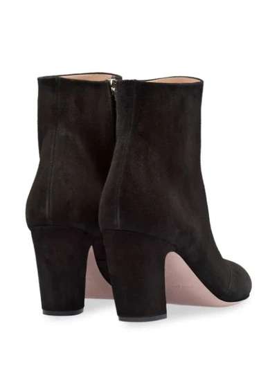 Shop Miu Miu Stiefeletten Aus Wildleder In Black