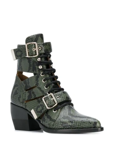 Shop Chloé Rylee Ankle Boots In Green