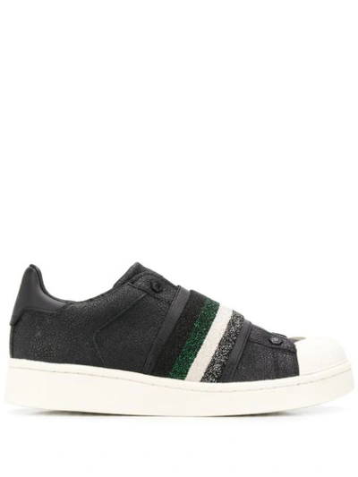 Shop Moa Master Of Arts Multicolor Elastic Band Sneakers In Black