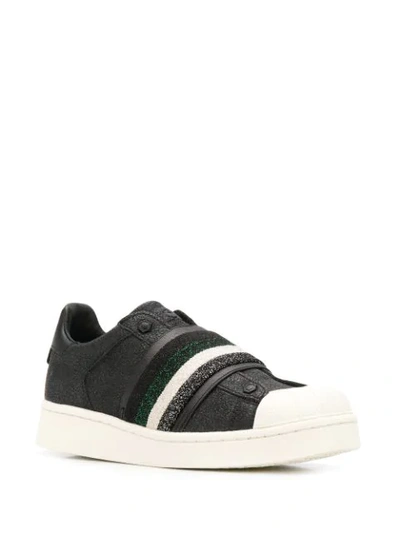 Shop Moa Master Of Arts Multicolor Elastic Band Sneakers In Black