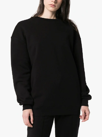 Shop Ninety Percent Oversized Cotton Sweatshirt In Black