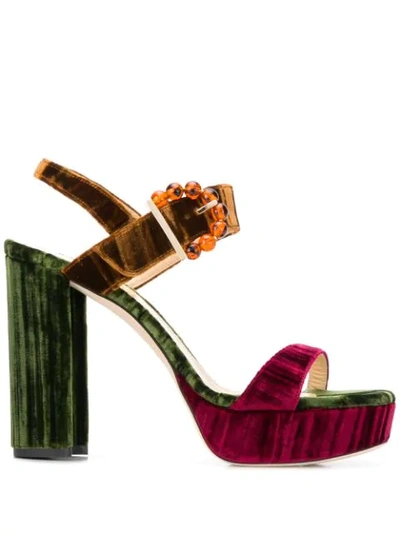 Shop Chloe Gosselin Tori Platform Sandals In Brown