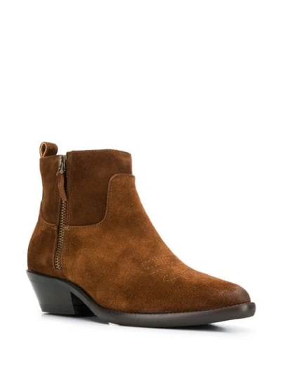 Shop The Seller Panelled Ankle Boots In Brown