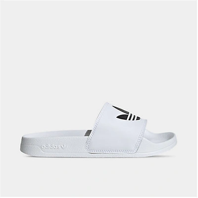 Shop Adidas Originals Adidas Big Kids' Originals Adilette Lite Slide Sandals In White