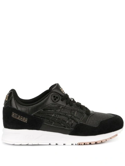 Shop Asics Gel Saga Croc Embossed Sneakers In Black