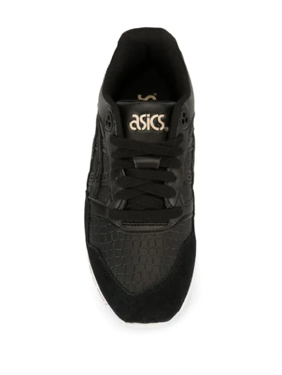 Shop Asics Gel Saga Croc Embossed Sneakers In Black