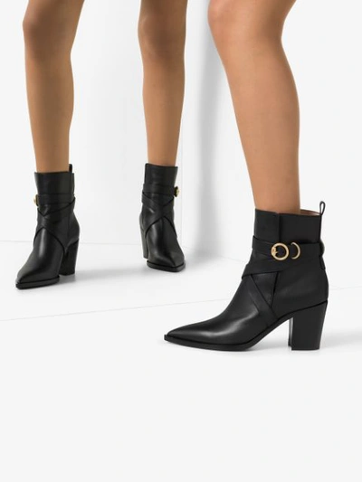 Shop Gianvito Rossi Western-style 70mm Ankle Boots In Black