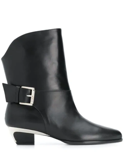 Shop N°21 Buckled Ankle Boots In Black
