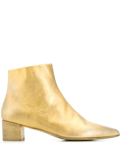 Shop Marsèll Pointed Ankle Boots In Gold
